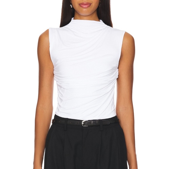 Enza Costa sleeveless twist top in white - Picture 1 of 6